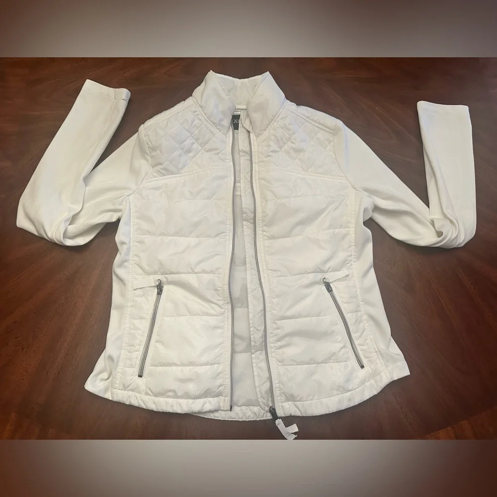 Express White Athletic Jacket Size Large - Picture 2 of 5